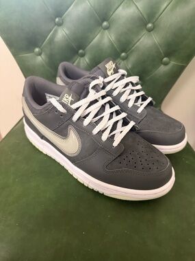 Nike Kids Gray Suede Low Dunks Glow in the Dark Sneakers